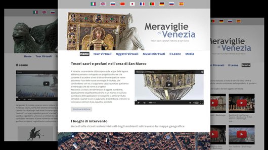 Il sito web "Meraviglie di Venezia"