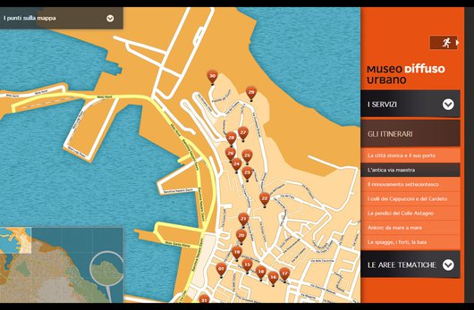 Applicazione multimediale, mappa della città