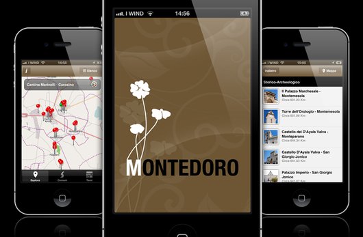 App Montedoro, schermate