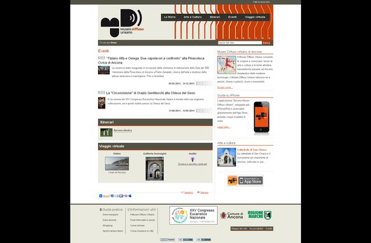 Homepage del sito web MDU