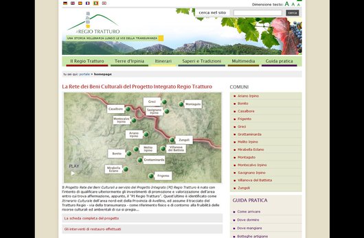 Il sito web Regio Tratturo