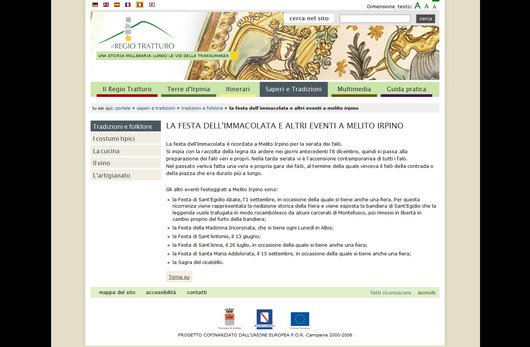 Il sito web Regio Tratturo