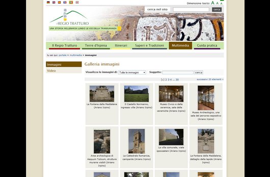 Il sito web Regio Tratturo