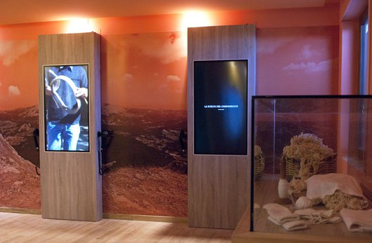 Museo della Pastorizia, i monitor con le video interviste