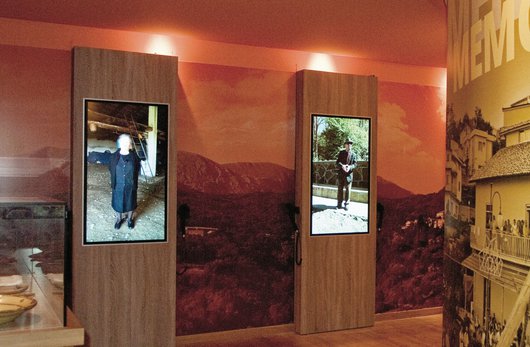 Museo della Pastorizia, i monitor con le video interviste