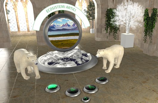 visualizzazione ambiente 3D, ecosistemi artici selezionati