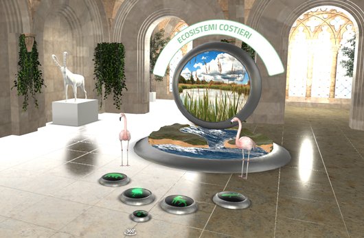 visualizzazione ambiente 3D, ecosistemi costieri selezionati