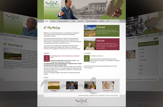 Homepage del sito web Mumeloc